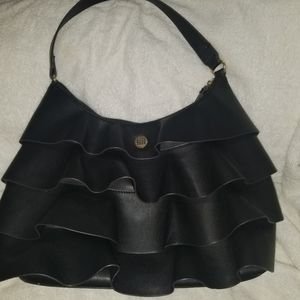 Liz Claiborne ruffled hobo bag